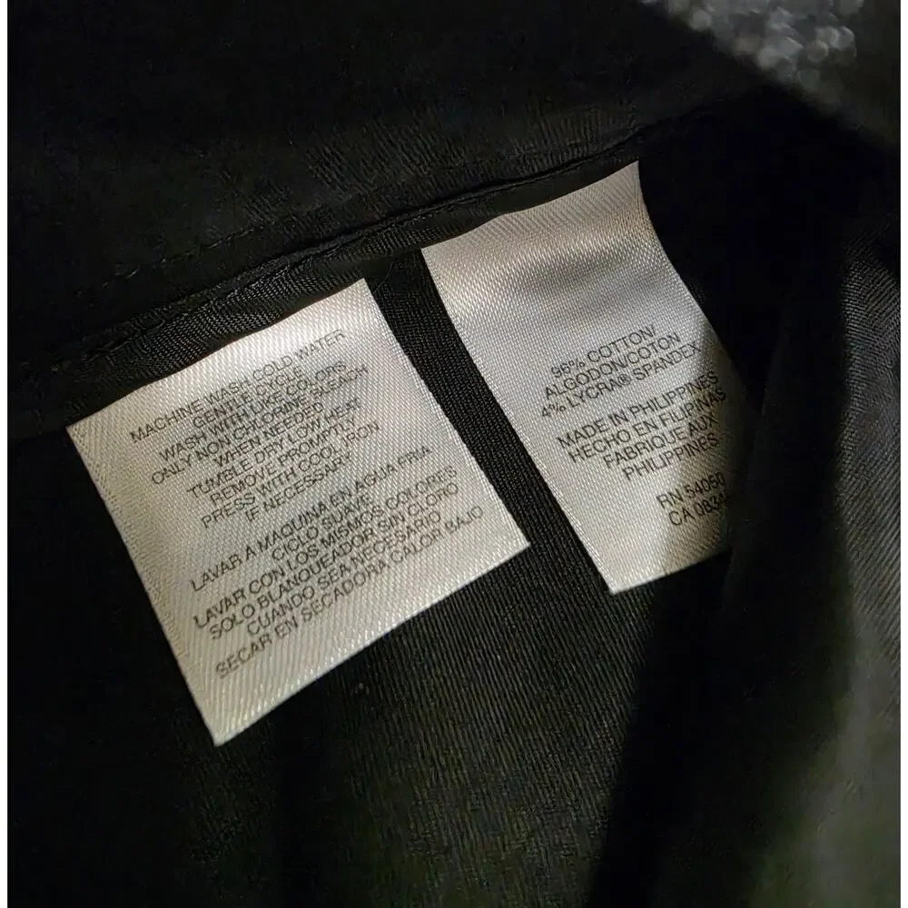 Jones New York Signature Stretch Dress Pants Women's Size 10 Black Straight Leg